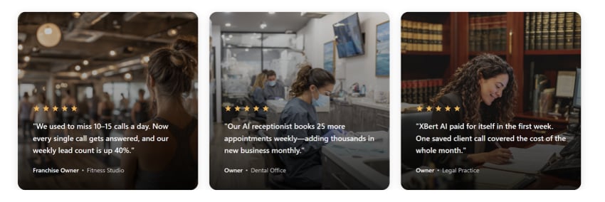 Nextiva with XBert AI receptionist reviews