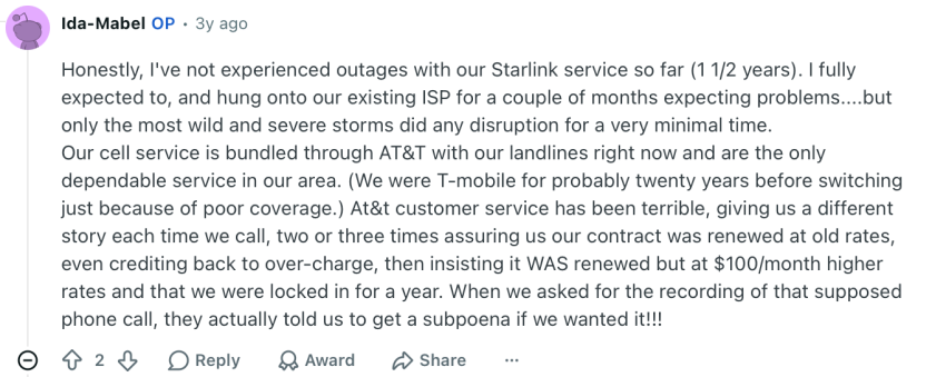 User reviewer on Reddit reported being quoted one price by sales representatives and receiving bills for significantly more