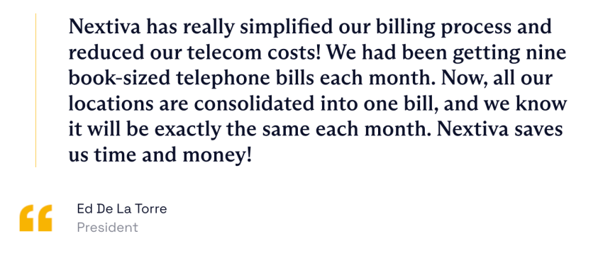 Nextiva customer testimonial