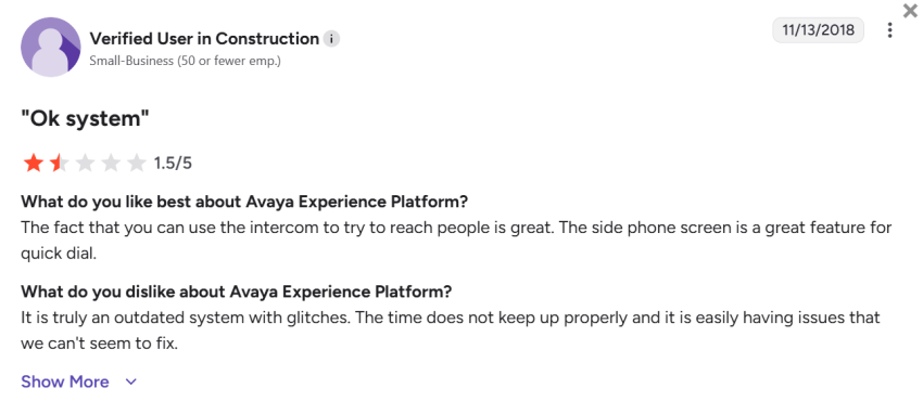 Avaya user review - it