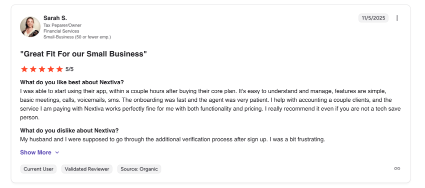 Nextiva small business review