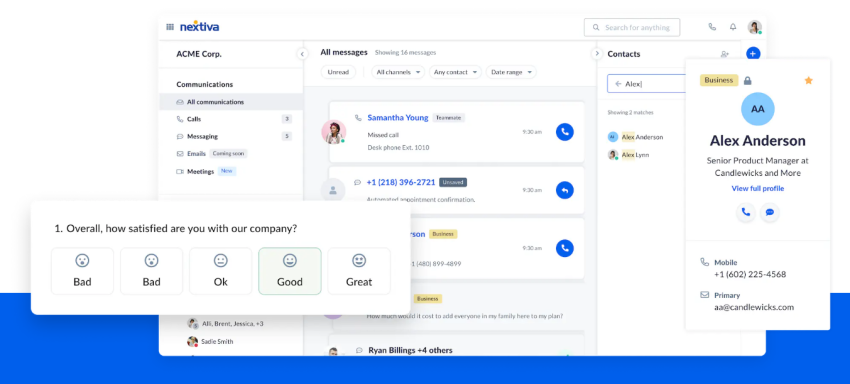 Customer survey Nextiva