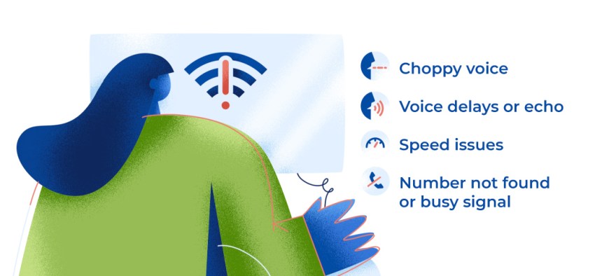 illustrated person having connectivity issues