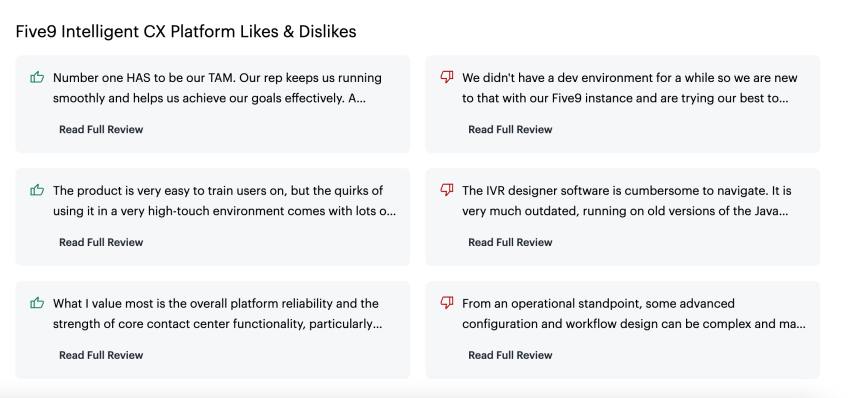 Five9 review Gartner