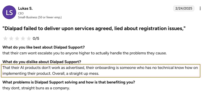 Dialpad reviews