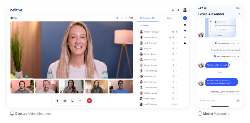 Nextiva video meetings