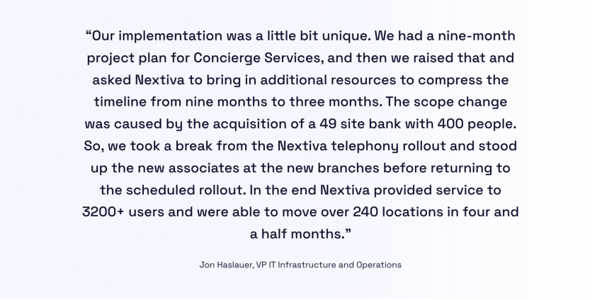 Customer testimonial from Nextiva customer Simmons Bank - Jon Haslauer, VP IT Infrastructure and Operations