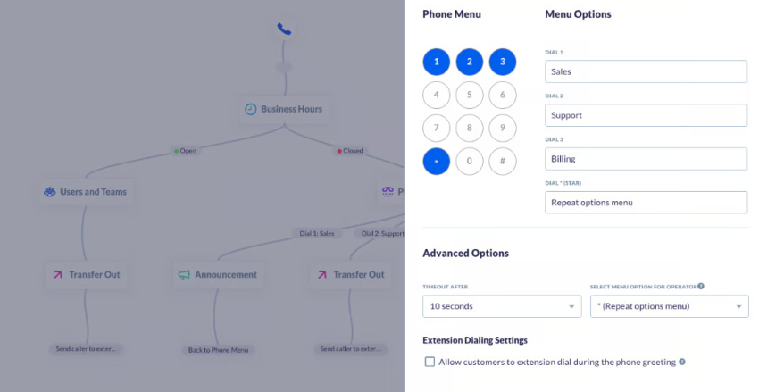 IVR call flow builder