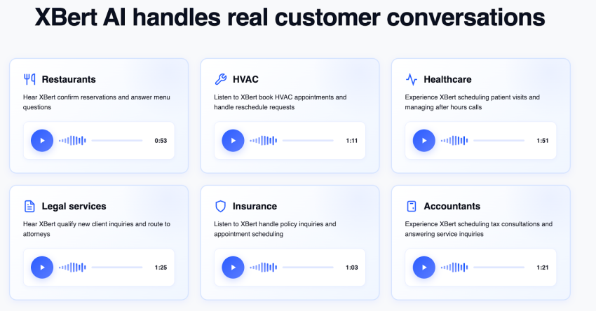 XBert AI handles real customer conversations