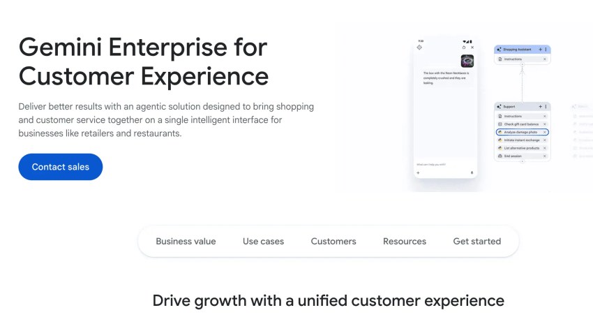 Google's Gemini Enterprise for Customer Experience product