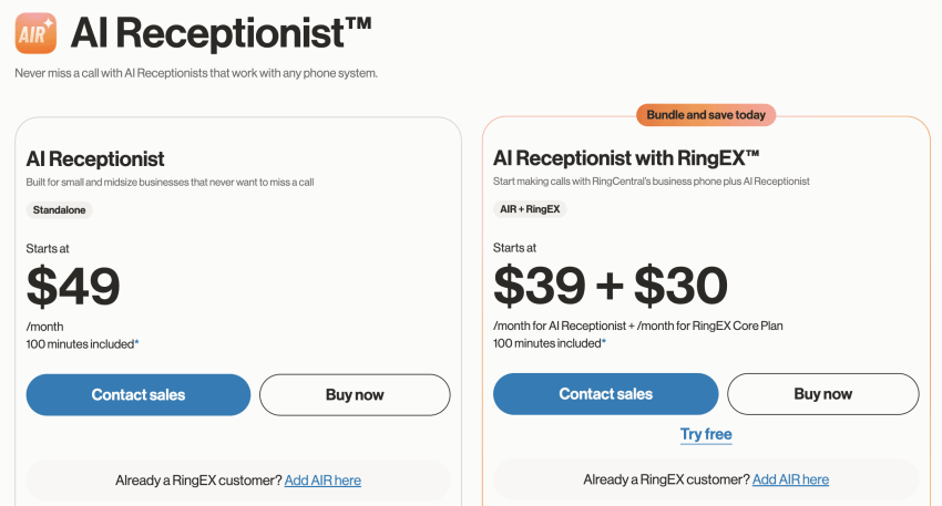 RingCentral AI Receptionist: AI call answering and routing