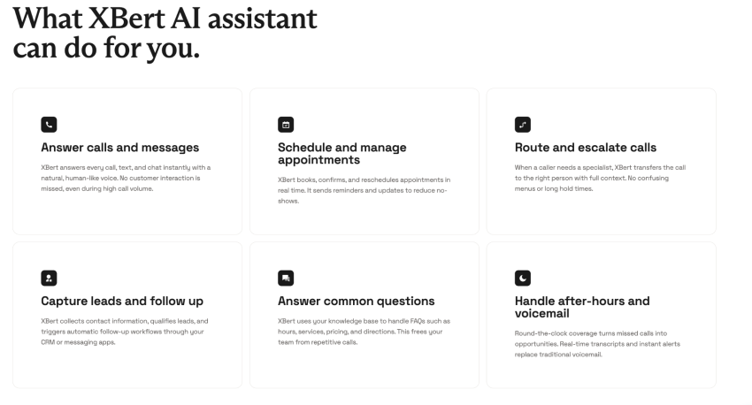 What XBert AI assistant can do for you