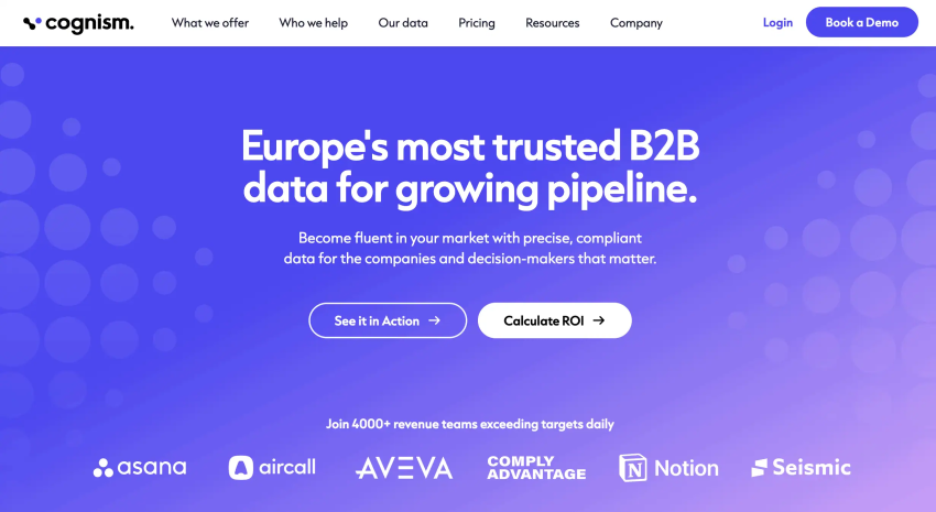 Cognism homepage