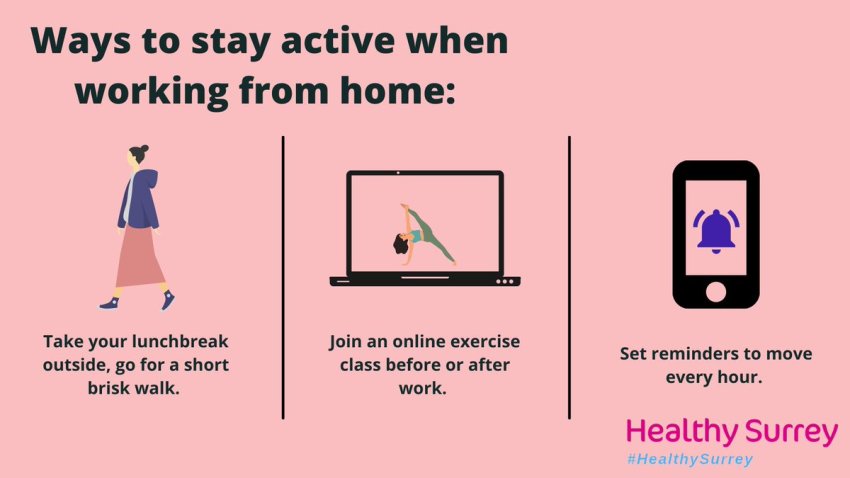 stay active when working from home