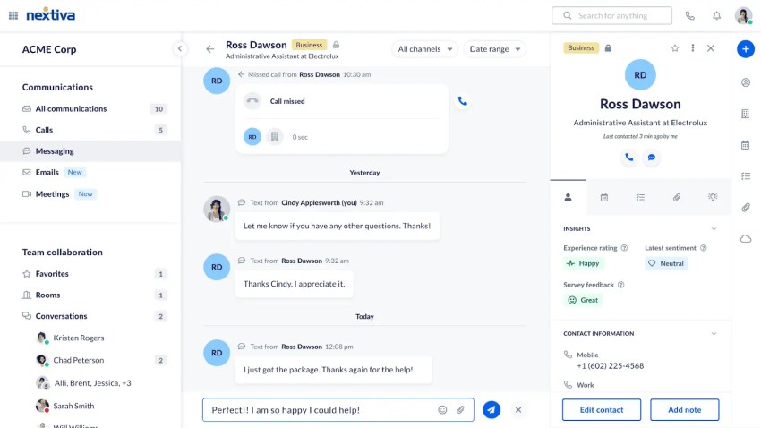 Nextiva communication, messaging_1