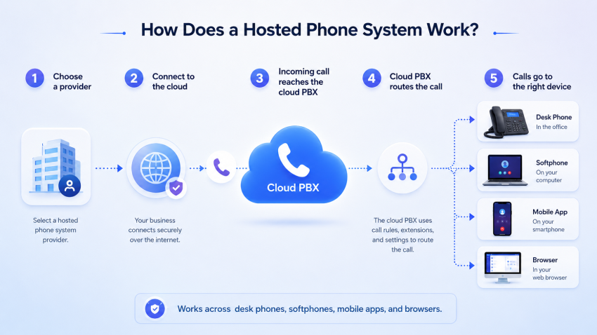 How Does a Hosted Phone System Work?