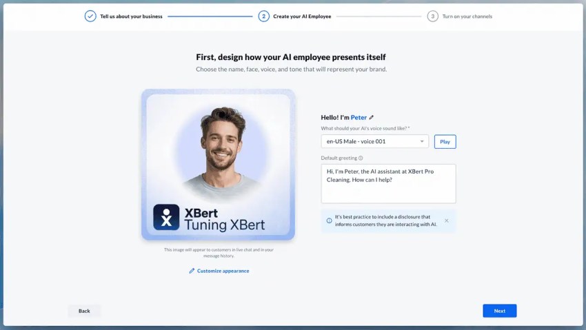 Setting up Nextiva XBert
