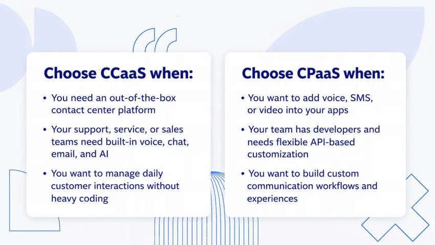 When to Choose CPaaS vs. CCaaS