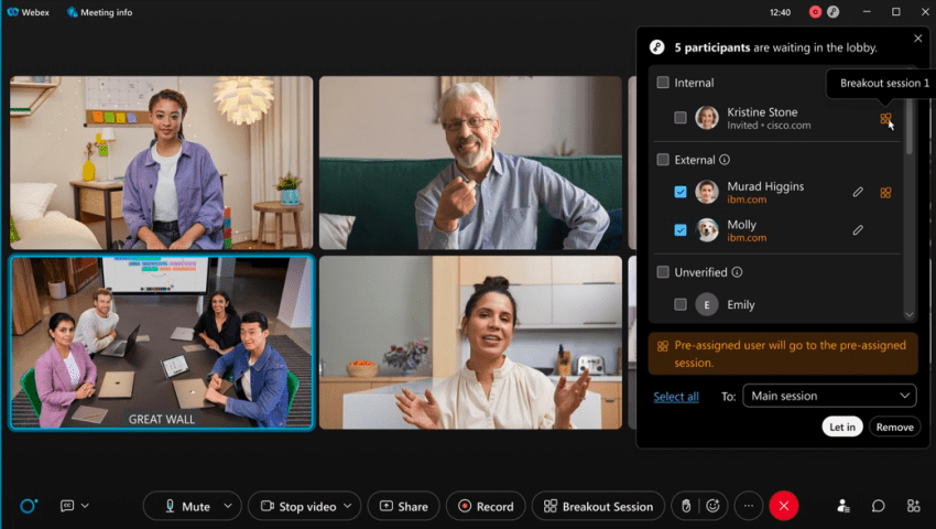 Cisco Webex video