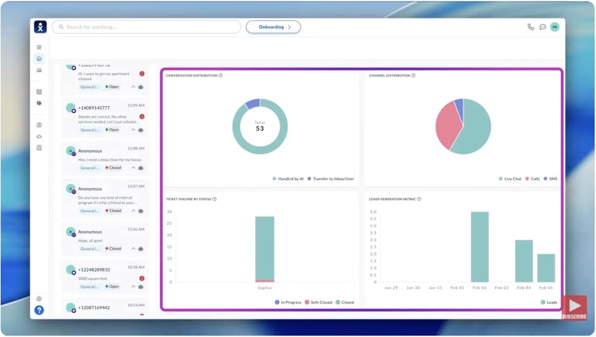 XBert AI dashboard and analytics