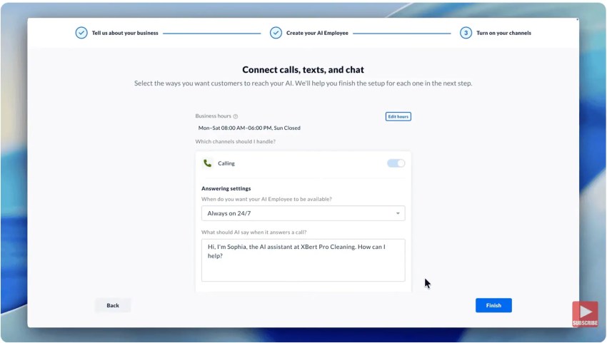 Select the way you want Nextiva