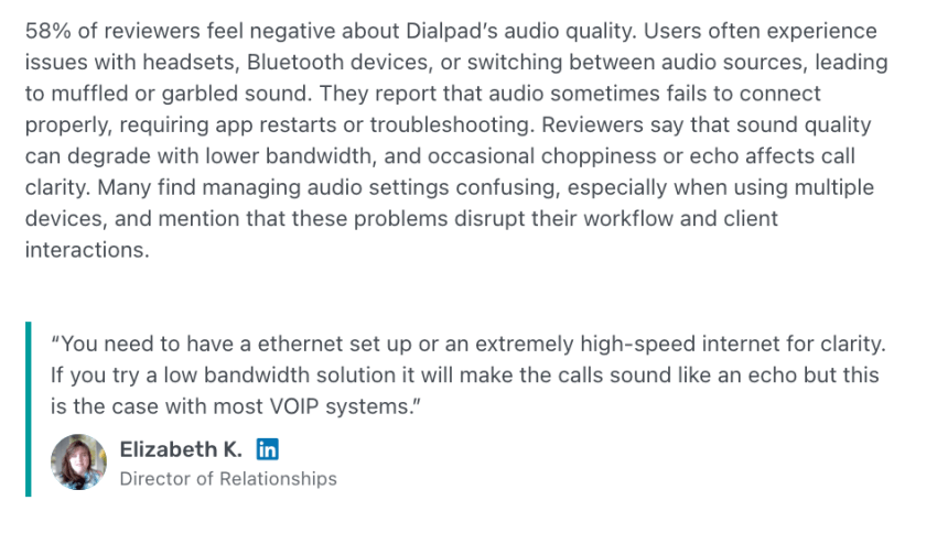 Dialpad call quality review getapp