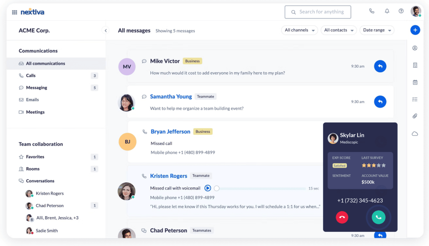 Nextiva Phone System Screenshot