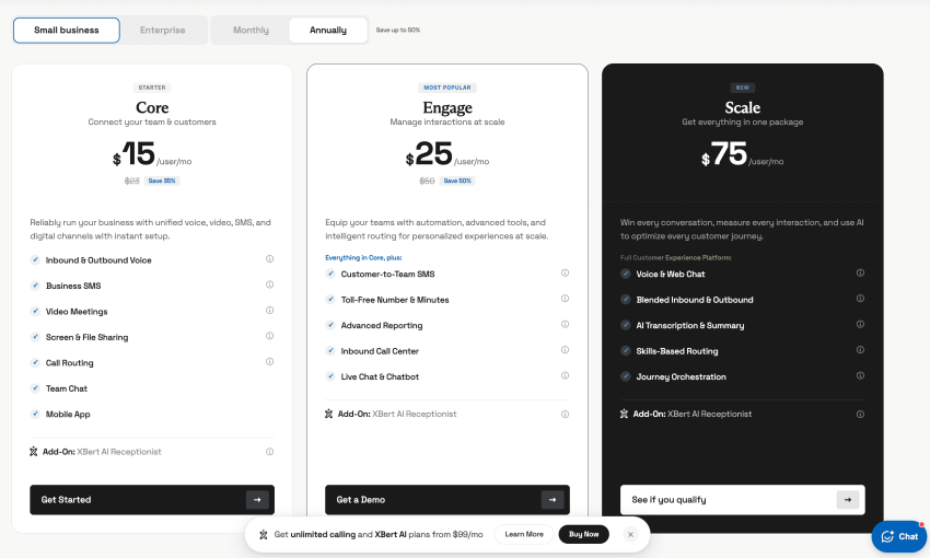 Nextiva business phone plans