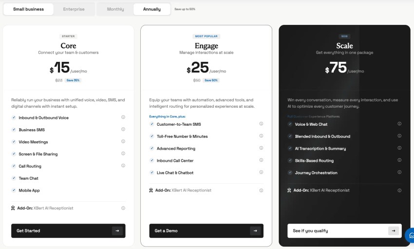 New Nextiva pricing plans for small businesses