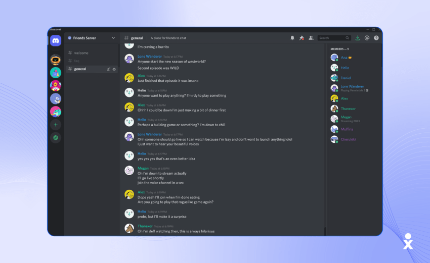 A screenshot of the Discord interface. 