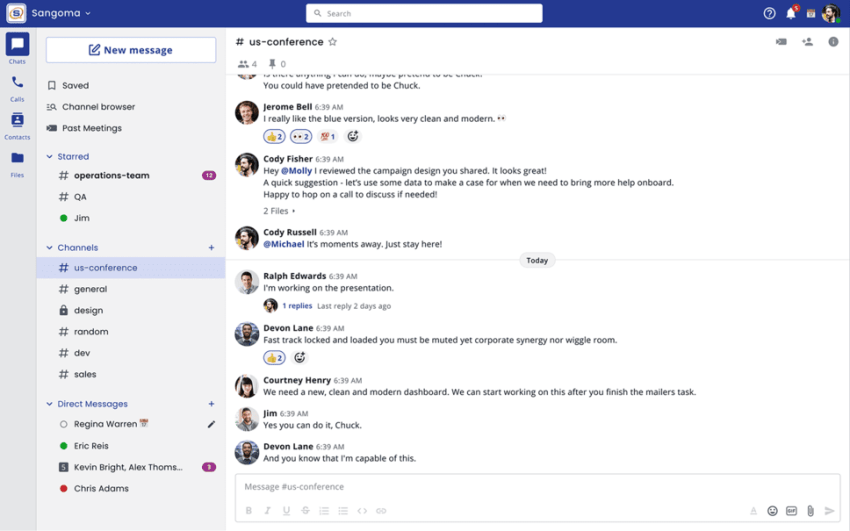 Sangoma product screenshot