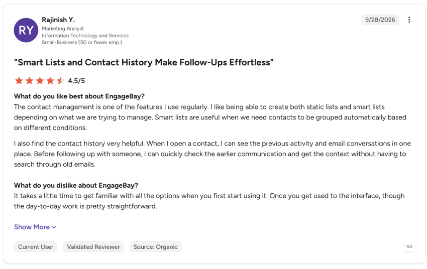 EngageBay G2 review