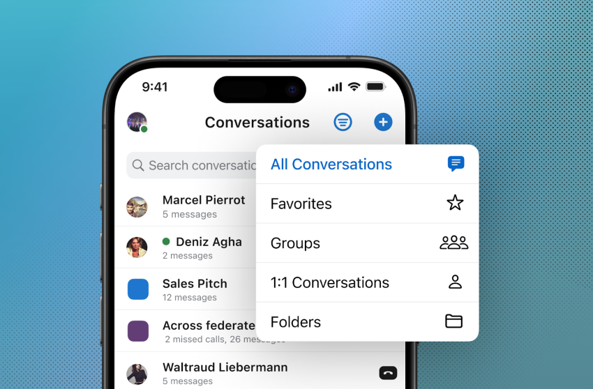 Image of Wire messaging conversation on mobile