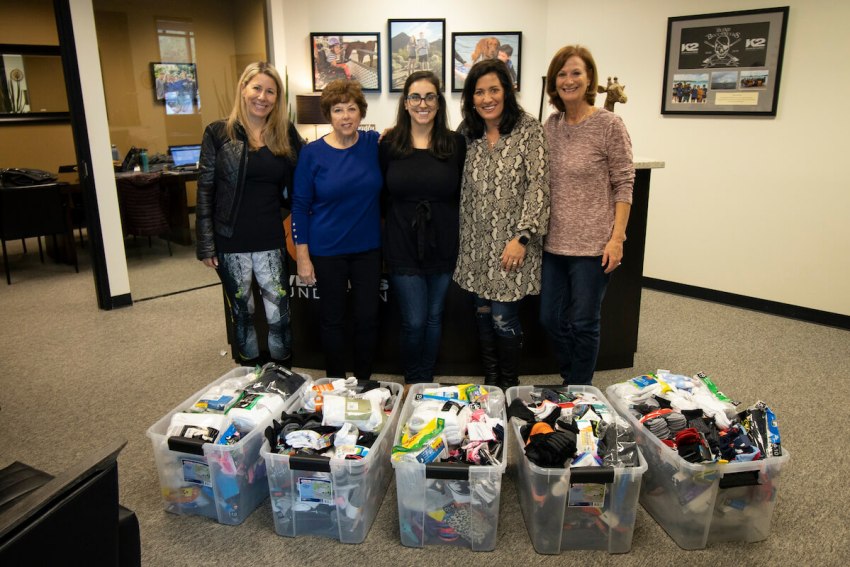 Nextiva donated more than a thousand pairs of socks to K2 Adventures Foundation.