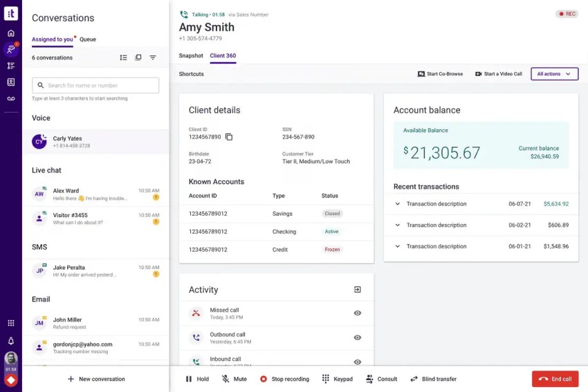 Talkdesk dashboard