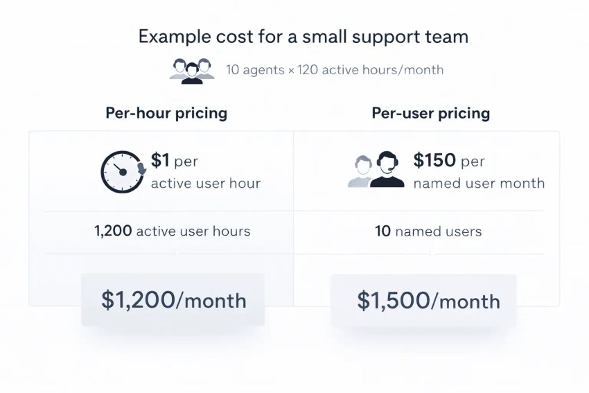 Example cost for a small support team