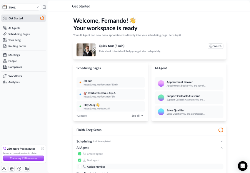 Zeeg - an AI voice agent service provider