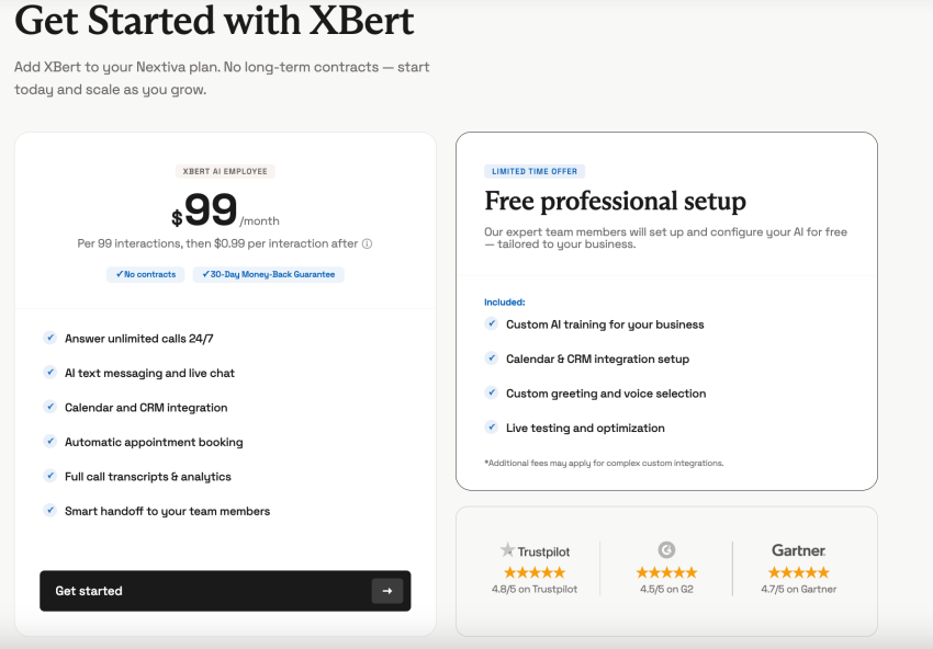 XBert AI pricing