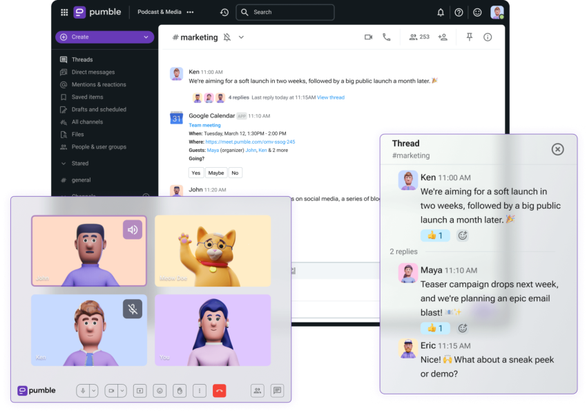 Pumble software screeenshot
