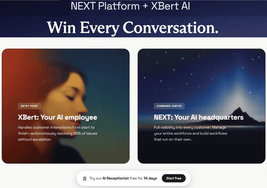 Nextiva's NEXT platform and XBertAI platform
