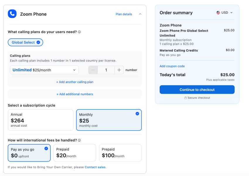 Global Select unlimited plan