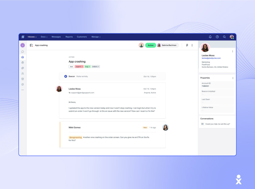 A screenshot shows Help Scout