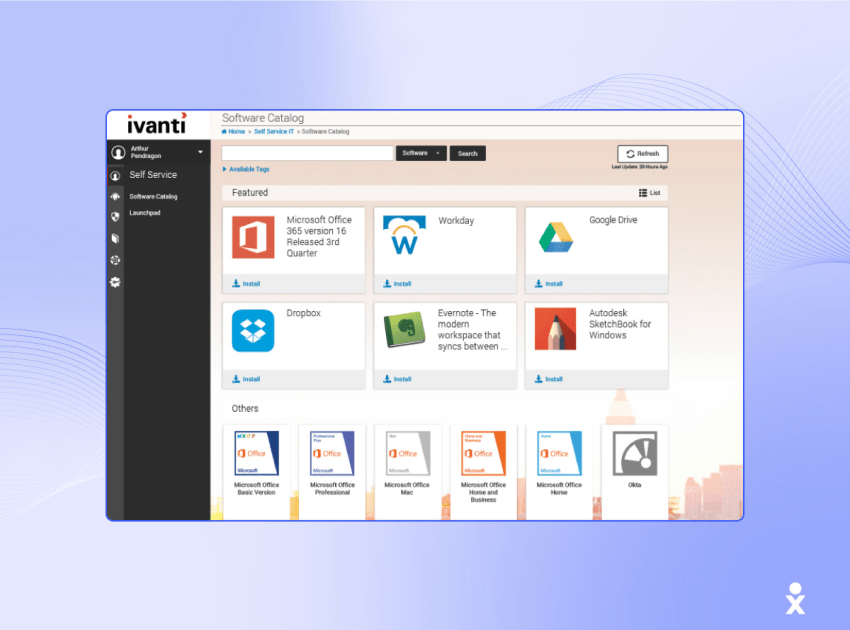 A screenshot shows Ivanti