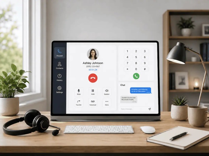 Cloud softphones for dedicated home office spaces