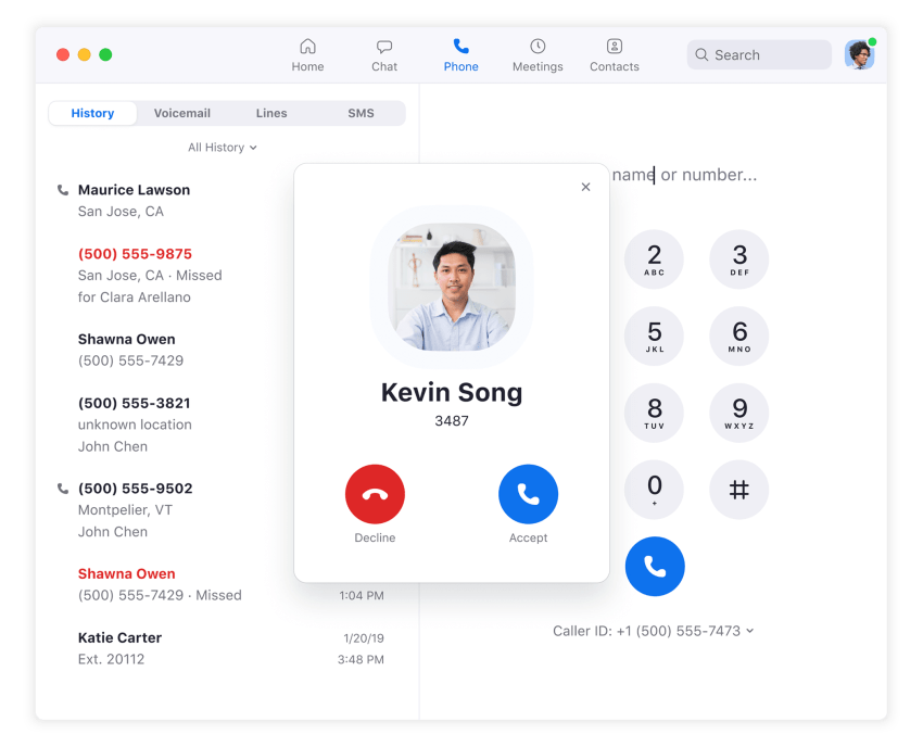 Zoom Phone System Screenshot