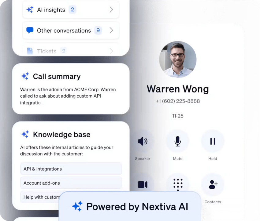 Nextiva contact center powered by Nextiva AI