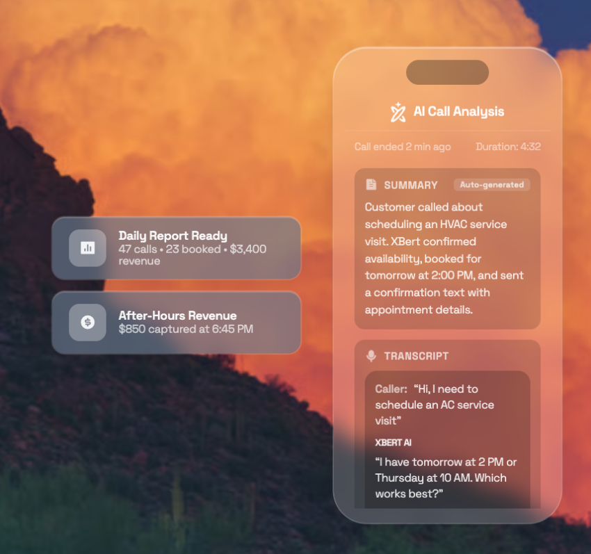 XBert call analytics and reporting