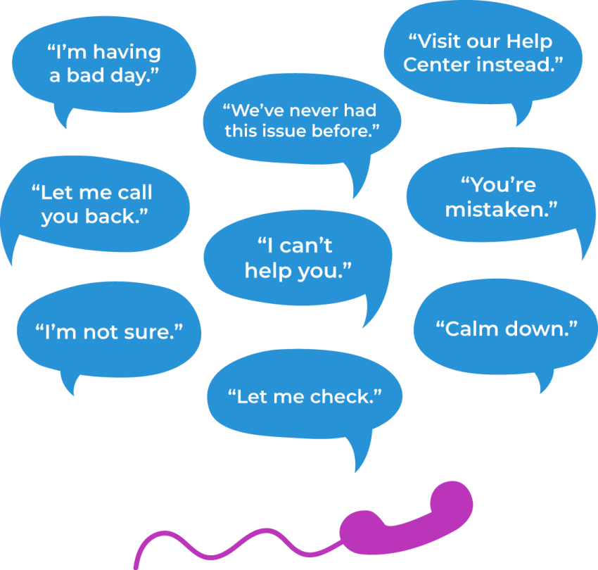 Awful Customer Service Phrases