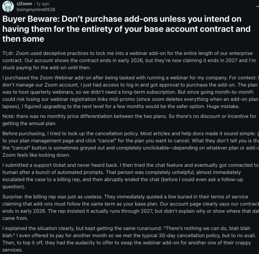 Zoom Phone review on reddit
