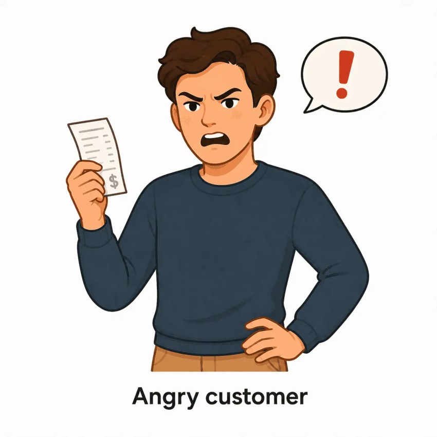 Angry customer